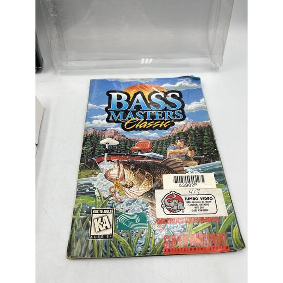 Super Nintendo SNES - Bass Masters Classic - Complete w/ Protector - Picture 3 of 16